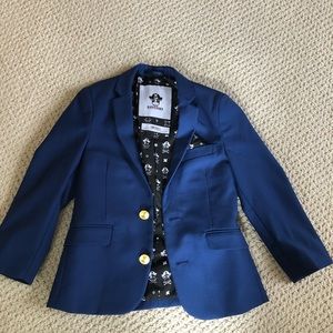 Boys Royal Blue Blazer with gold buttons
